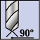 Fräser / Bohrer mit 90° Spitzenwinkel